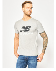T-shirt - koszulka męska T-Shirt Essential Logo MT01575 Szary Athletic Fit - modivo.pl New Balance