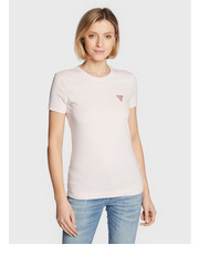 Bluzka T-Shirt Mini Triangle W2YI44 J1311 Różowy Slim Fit - modivo.pl Guess