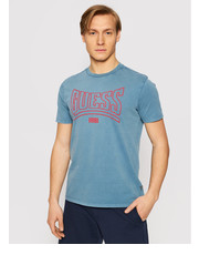 T-shirt - koszulka męska T-Shirt MBGI31 R9RM3 Niebieski Regular Fit - modivo.pl Guess