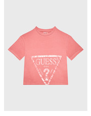 Bluzka T-Shirt J2BI41 K8HM0 Różowy Cropped Fit - modivo.pl Guess