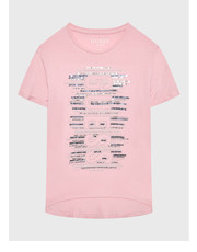Bluzka T-Shirt J3RI15 KAPO0 Różowy Regular Fit - modivo.pl Guess