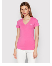 Bluzka T-Shirt Violette PL505067 Różowy Slim Fit - modivo.pl Pepe Jeans