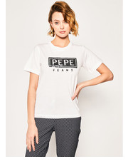 Bluzka T-Shirt Charis PL504443 Biały Regular Fit - modivo.pl Pepe Jeans