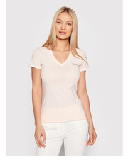 Bluzka T-Shirt Bleu PL505053 Różowy Slim Fit - modivo.pl Pepe Jeans