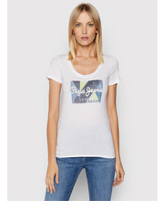 Bluzka T-Shirt Dafne PL505058 Biały Regular Fit - modivo.pl Pepe Jeans