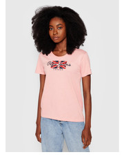 Bluzka T-Shirt Zaidas PL504965 Różowy Regular Fit - modivo.pl Pepe Jeans