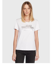 Bluzka T-Shirt Piper PL505228 Biały Regular Fit - modivo.pl Pepe Jeans