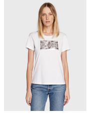 Bluzka T-Shirt Pearl PL505222 Biały Regular Fit - modivo.pl Pepe Jeans