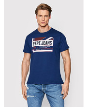 T-shirt - koszulka męska T-Shirt Adelard PM508223 Granatowy Regular Fit - modivo.pl Pepe Jeans
