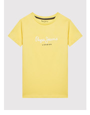 Bluzka T-Shirt New Art PB503387 Żółty Regular Fit - modivo.pl Pepe Jeans