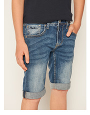 Spodnie Szorty jeansowe Becket PB800134 Granatowy Slim Fit - modivo.pl Pepe Jeans