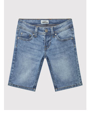Spodnie Szorty jeansowe PB800692ML2 Niebieski Slim Fit - modivo.pl Pepe Jeans