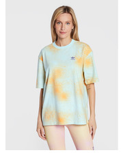 Bluzka T-Shirt Allover Print HL6598 Pomarańczowy Loose Fit - modivo.pl Adidas