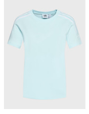 Bluzka T-Shirt adicolor Classics HN5902 Niebieski Regular Fit - modivo.pl Adidas