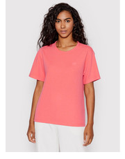 Bluzka T-Shirt Two-Colored Ribbed HF2097 Różowy Regular Fit - modivo.pl Adidas