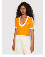 Bluzka T-Shirt adicolor Classics HC2029 Pomarańczowy Slim Fit - modivo.pl Adidas