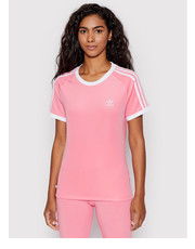 Bluzka T-Shirt adicolor Classics 3-Stripes HM6414 Różowy Slim Fit - modivo.pl Adidas