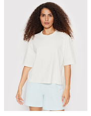 Bluzka T-Shirt Drawcords HE9561 Biały Loose Fit - modivo.pl Adidas
