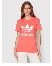 Bluzka T-Shirt adicolor Classics Trefoil HE6871 Pomarańczowy Regular Fit - modivo.pl Adidas