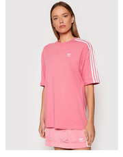 Bluzka T-Shirt adicolor Classics H37797 Różowy Oversize - modivo.pl Adidas