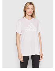 Bluzka T-Shirt HD9337 Różowy Loose Fit - modivo.pl Adidas