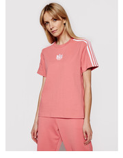 Bluzka T-Shirt adicolor 3D Trefoil GN6702 Różowy Loose Fit - modivo.pl Adidas