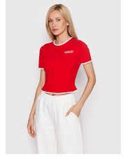 Bluzka T-Shirt Binding Details HL6570 Czerwony Slim Fit - modivo.pl Adidas