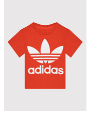Bluzka T-Shirt Trefoil HE2189 Czerwony Regular Fit - modivo.pl Adidas