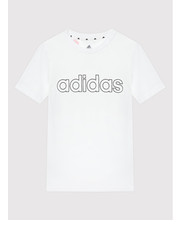 Bluzka T-Shirt Essentials GN4002 Biały Regular Fit - modivo.pl Adidas