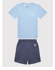 Bluzka Komplet t-shirt i szorty sportowe Sprt Collection HE2071 Niebieski Regular Fit - modivo.pl Adidas
