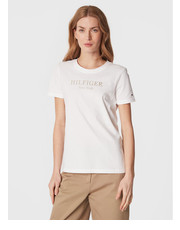 Bluzka T-Shirt Foil WW0WW37194 Biały Regular Fit - modivo.pl Tommy Hilfiger