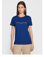 Bluzka T-Shirt WW0WW28681 Granatowy Regular Fit - modivo.pl Tommy Hilfiger