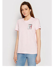 Bluzka T-Shirt Abo Earth Day Tee WW0WW32329 Różowy Regular Fit - modivo.pl Tommy Hilfiger