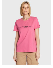 Bluzka T-Shirt C-Nk WW0WW28681 Różowy Regular Fit - modivo.pl Tommy Hilfiger
