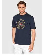T-shirt - koszulka męska T-Shirt Icon Roundle Graphic MW0MW24555 Granatowy Regular Fit - modivo.pl Tommy Hilfiger
