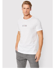 T-shirt - koszulka męska T-Shirt Square Logo MW0MW24547 Biały Regular Fit - modivo.pl Tommy Hilfiger