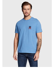 T-shirt - koszulka męska T-Shirt Essential Monogram MW0MW28256 Niebieski Regular Fit - modivo.pl Tommy Hilfiger