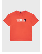 Bluzka T-Shirt KB0KB07788 D Pomarańczowy Regular Fit - modivo.pl Tommy Hilfiger