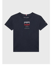 Bluzka T-Shirt Embroidered KB0KB07598 Granatowy Regular Fit - modivo.pl Tommy Hilfiger