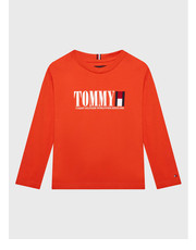 Bluzka Bluzka Graphic KB0KB07887 D Pomarańczowy Regular Fit - modivo.pl Tommy Hilfiger