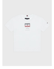 Bluzka T-Shirt Embroidered KB0KB07598 Biały Regular Fit - modivo.pl Tommy Hilfiger