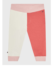 Spodnie Spodnie dresowe Logo Colorblock KN0KN01516 Różowy Regular Fit - modivo.pl Tommy Hilfiger