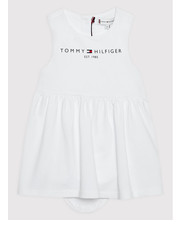 Sukienka dziecięca Sukienka codzienna Essential KN0KN01437 Biały Regular Fit - modivo.pl Tommy Hilfiger