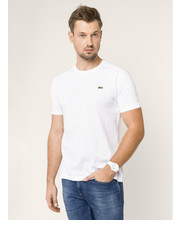 T-shirt - koszulka męska T-Shirt TH7618 Biały Regular Fit - modivo.pl Lacoste