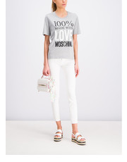 Bluzka T-Shirt W4F151IM3517 Szary Regular Fit - modivo.pl Love Moschino