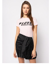 Bluzka T-Shirt W4F7358E 1698 Różowy Regular Fit - modivo.pl Love Moschino