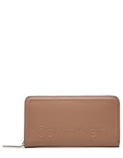 Portfel Duży Portfel Damski Minimal Hardware Z/A Wallet Lg K60K609919 Brązowy - modivo.pl Calvin Klein 