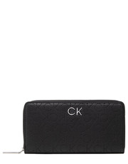 Portfel Duży Portfel Damski Re-Lock Slim Z/A Wallet Lg Perf K60K609485 Czarny - modivo.pl Calvin Klein 