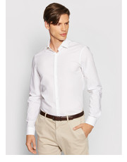 Koszula męska Koszula 2ply Poplin Stretch Slim Shirt K10K103025 Biały Slim Fit - modivo.pl Calvin Klein 