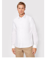 Koszula męska Koszula Washed Oxford Solid K10K109887 Biały Slim Fit - modivo.pl Calvin Klein 